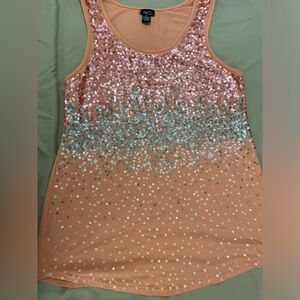 Rue 21 peach sparkly women’s shirt size XL